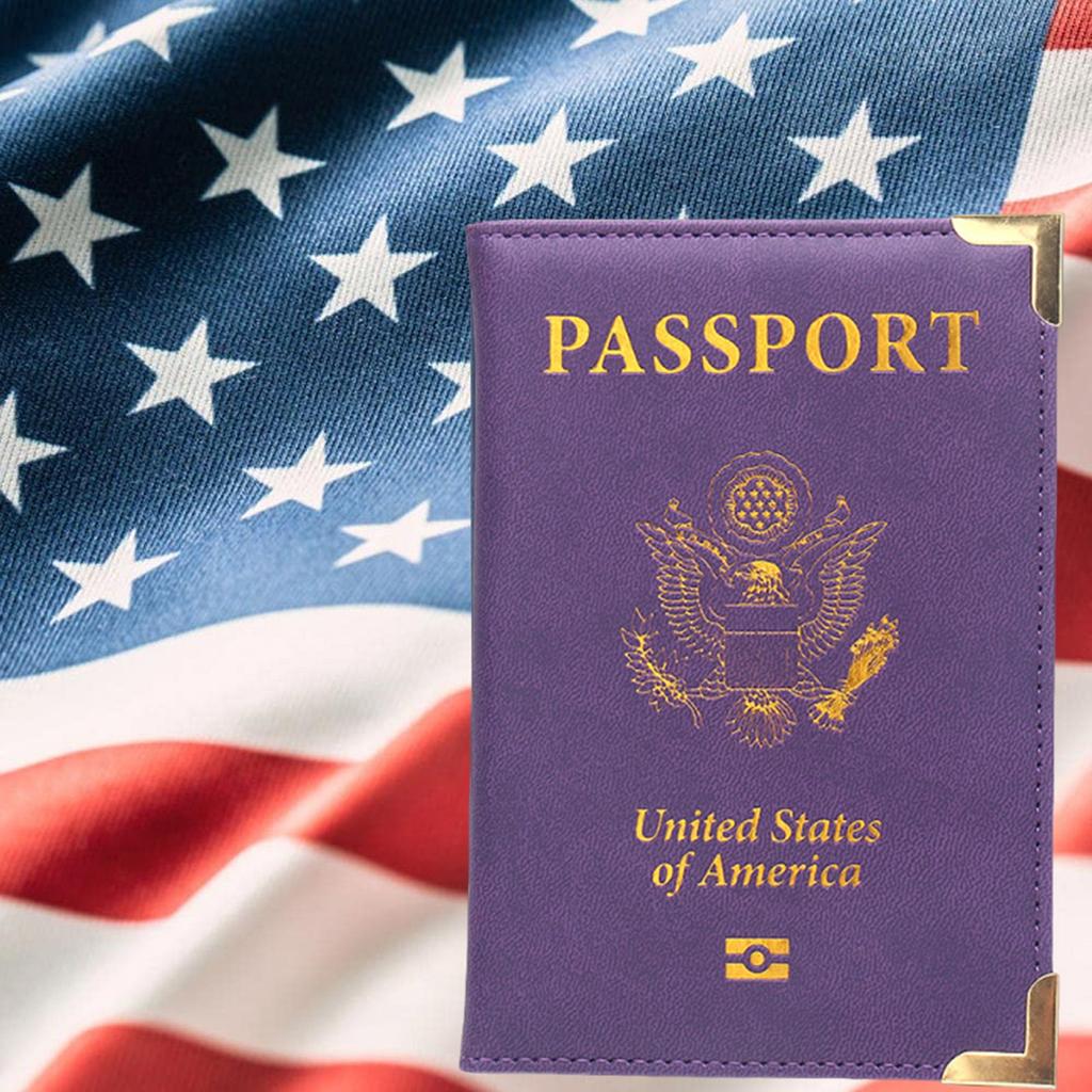 Passport And Card Holder Cover Combo, Passport Case /Wallet With Card Slot For Women And Men(AL-Purple)