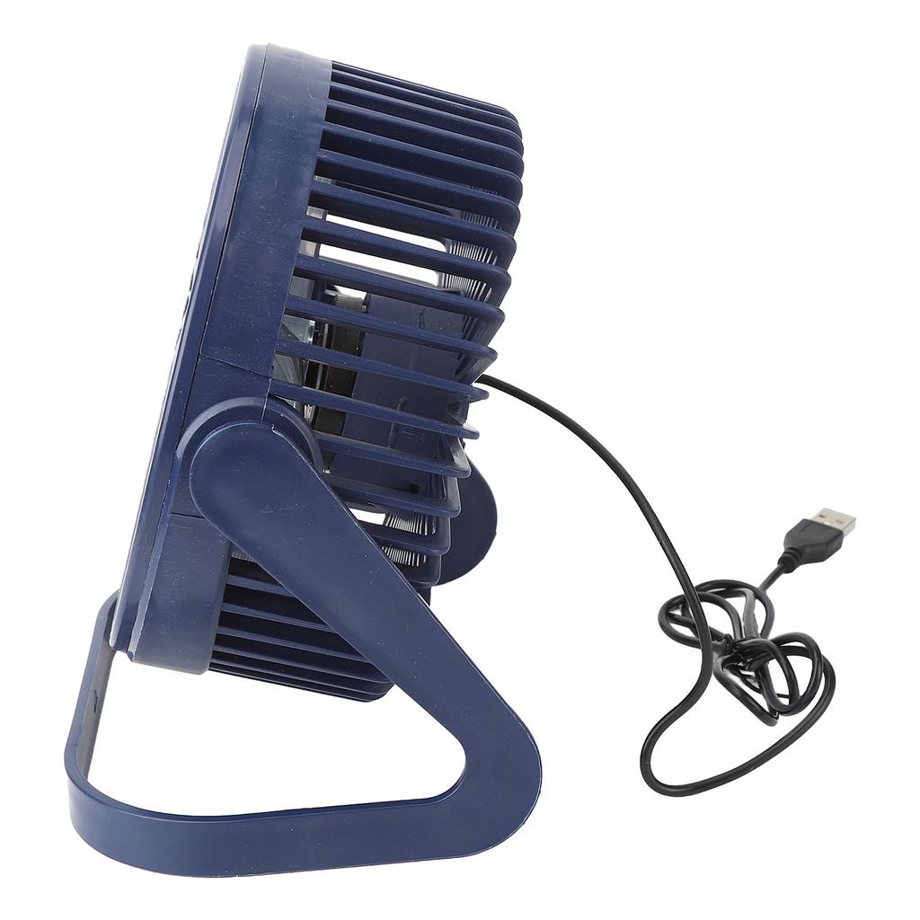 Kleiner Luftzirkulator Ventilator 2 Einstellbare Geschwindigkeiten Blau Tragbar Wiederaufladbar USB Schreibtisch Tisch Kühlventilator für Wohnheim
