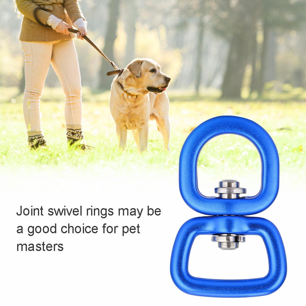 Outdoor Aluminum Alloy Key Ring Connection Rotary Swivel Buckle Adapter Dark Blue