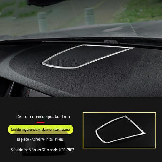 BMW 5 Series GT Interior Modification: Center Console Vent & Window Lift Handle Bright Strip Stickers for 528 535i.