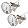 Milk Thermometer 2 Pack for Frothing For Coffee and Chocolate with Stainless Steel and Large Dial for Easy Temperature Reading