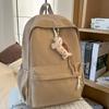 New small fresh schoolbag, high-capacity solid-color backpack for junior high school girls, high-value backpack for primary school students