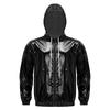Giacca Impermeabile con Cappuccio da Uomo Manica Lunga Zip Frontale Cappuccio con Coulisse Giacca a Vento Impermeabile