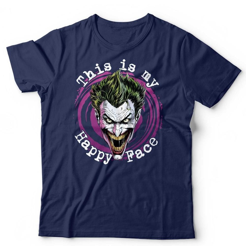 Joker T Shirt Unisex Kids This Is My Happy Face Funny Geek Nerd Comic Retro S