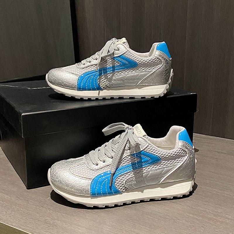 

Thin-soled Forrest Gump shoes women s 2025 summer new breathable casual feet small German training shoes mesh light sports shoes 35 синий