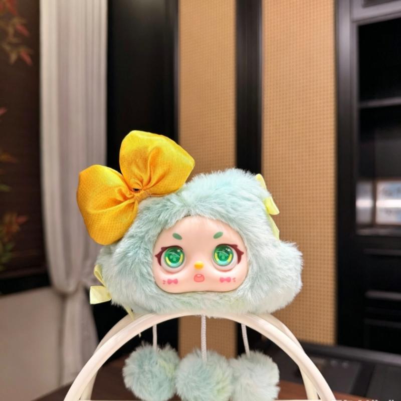 Vinyl Face Cute Cloud Plush Doll Keychain Pendant Fashion Backpack Decor for Teen Girls Boys Graduation Small Gift
