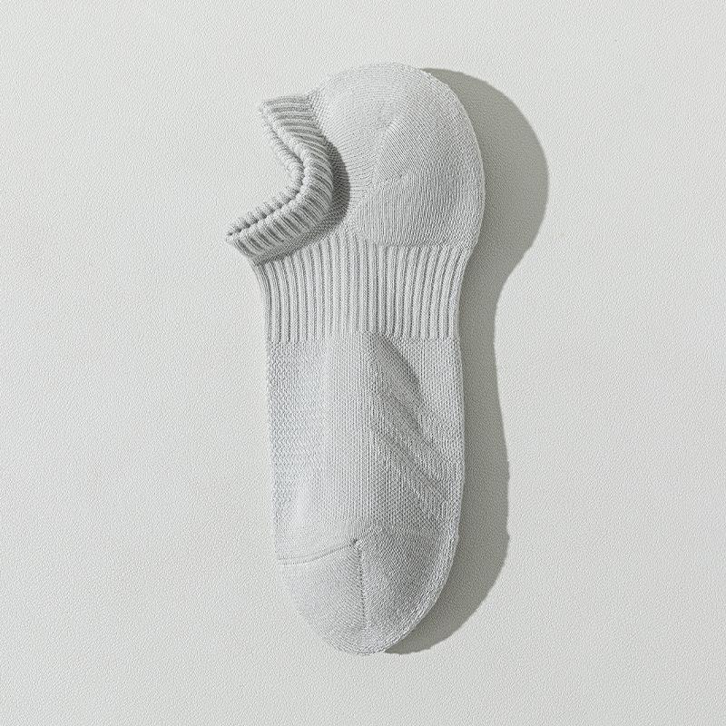 Summer Sports Loop Men's Boat Socks, Antibacterial, Deodorizing, Anti-pilling, Mesh Breathable and Sweat-absorbing Short Socks for Running and Cycling