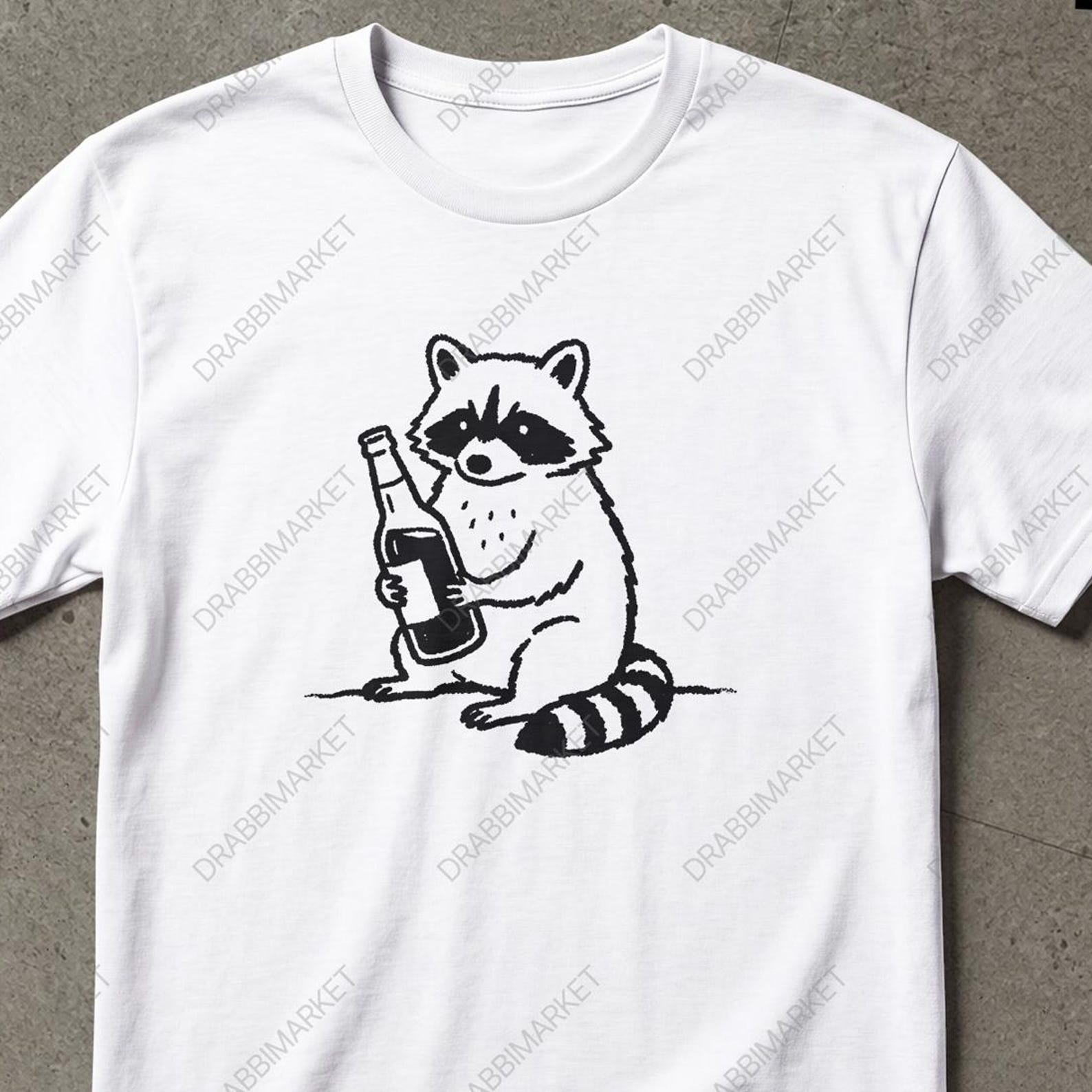 Raccoon Drinking Beer Shirt, Funny Meme Shirt, Funny Cute Racoon Meme Shirt Vintage, Racoon Shirt, Y2K Tee Gifts For Friends, Beer Shirt L