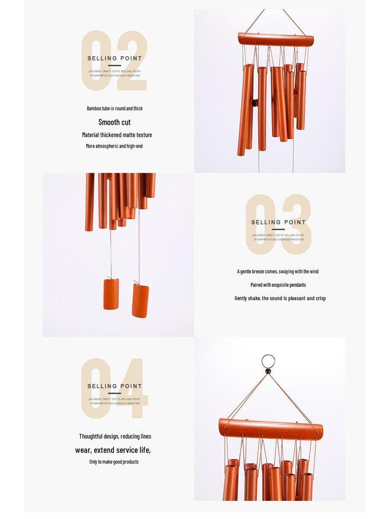 Bamboo Tube Wind Chime: Ancient Style Outdoor Decoration
