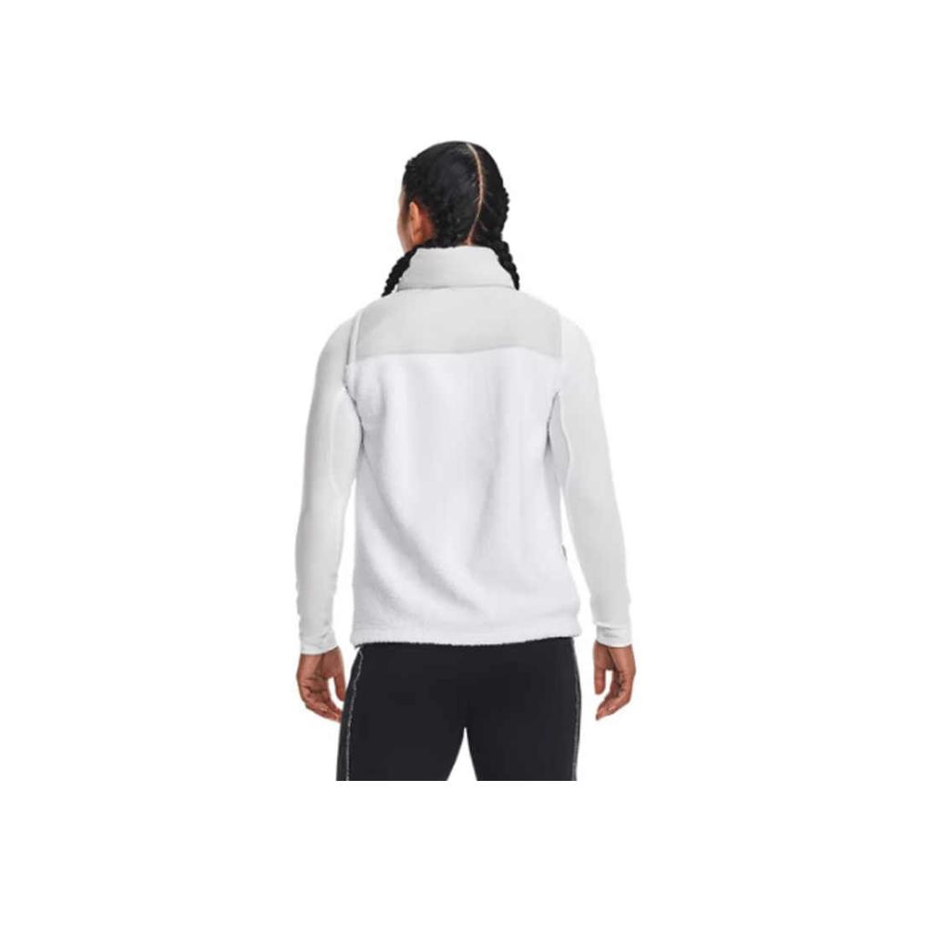 Under Armour Color Block Casual Stand Collar Sleeveless Vest Women Vests White 1366057-014