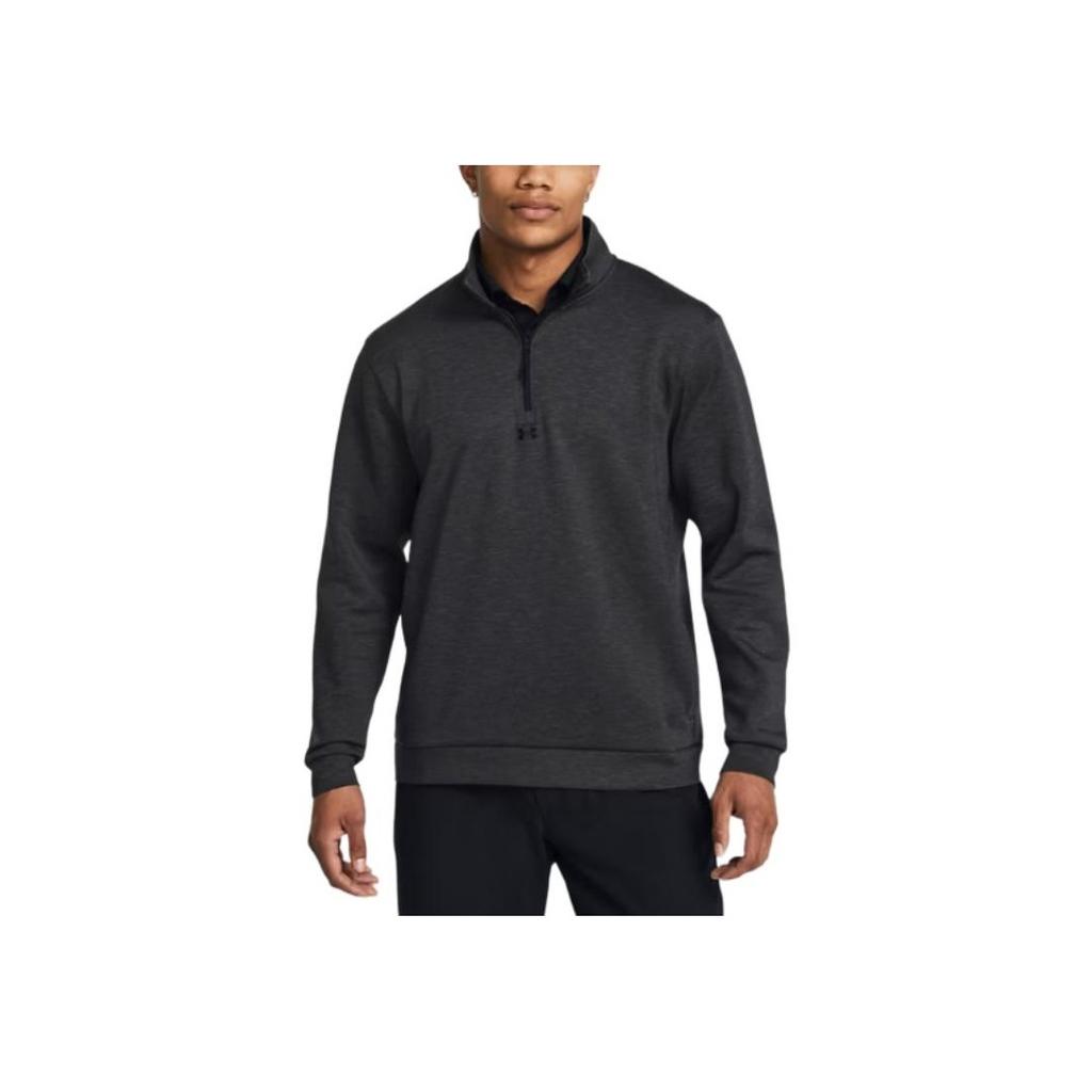 Under Armour Drive Loose Quick-Dry Fashion Versatile Half-Zip Sweatshirt Men Sweatshirt Charcoal 1387124-001