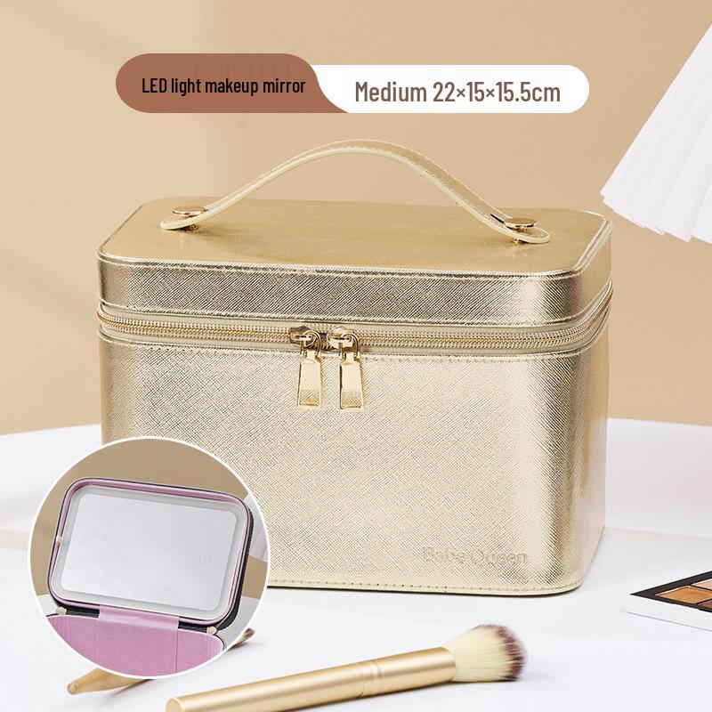 LED Make-up Tasche mit Spiegel - Großvolumige, hochwertige Tasche für Maskenbildner mit Beleuchtung