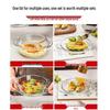 Hitzebeständige Glasschüssel mit Deckel für Mikrowelle, Backen und Instant-Nudeln