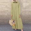 JPNTKY Fashion Summer Spring Solid Color Print Long Sleeve Casual Dresses