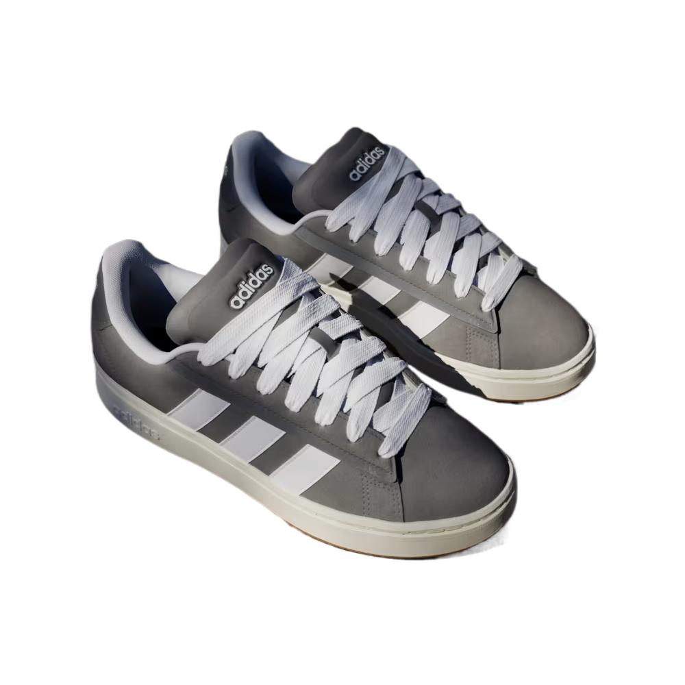 Adidas Grand Court Alpha Grey White Gum Men Sneakers Grey-Four Cloud-White Off-White JR0542