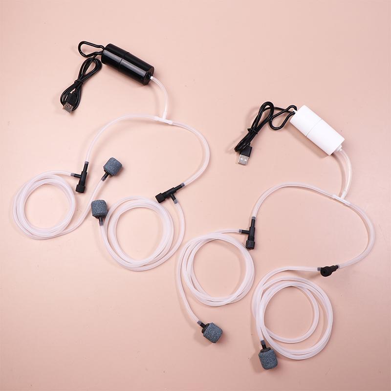 Aquarium Usb Oxygen Air Pump Fish Tank Portable Dual-Hole Silent Air Compressor Aerator Portable Mini Small Oxygenator