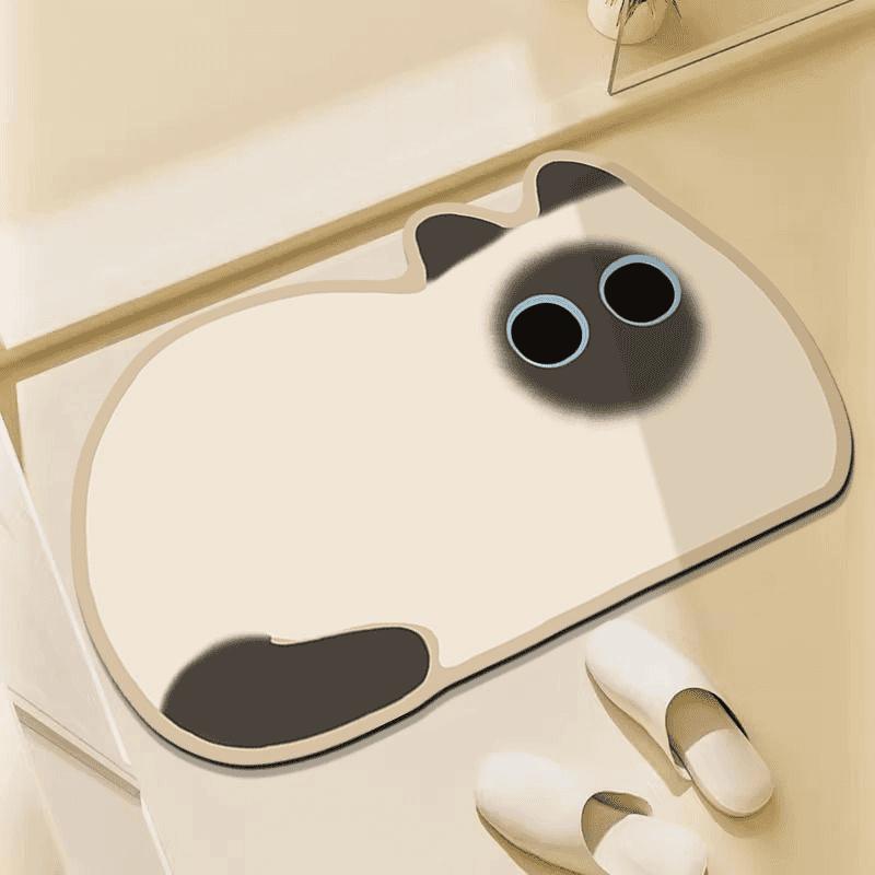 

Диатомовая грязь, впитывающий воду, нескользящий коврик для пола в ванной, коврик для пола у двери ванной, бытовой быстросохнущий милый мультяшный ковер-мат 40X60cm 15.7X23.6in