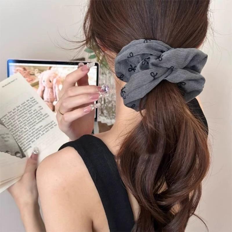 Elegant Print Bow Heart Dot Widen Hair Band For Women Girls Sweet Hair Ornament Scrunchie Hair Tie Fashion Hair Accessories