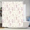 Vintage Style Printed Shower Curtain Bathroom Decor Set Waterproof Fabric Home Decoration