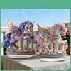 Tabletop Horse Ornament Acrylic Decoration Collectible Colorful 2d Flat Horse Horse Centerpiece For Year Of
