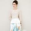TUHUANG New Chinese Style Mulberry Silk 7-Sleeve Tassel Blouse
