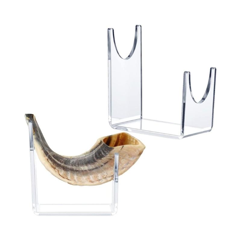 2x Shofar Stand Clear Acrylic Stand for Shofar Sturdy Shofar Horn Stand for Home Decor Jewish Shofar Holder for Swords