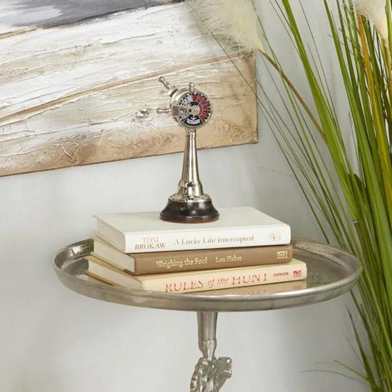 Nautischer Maschinenraumtelegraph Dekor Messing Holz Schiffs-Telegraph Skulptur Vintage Maritime Tischdeko