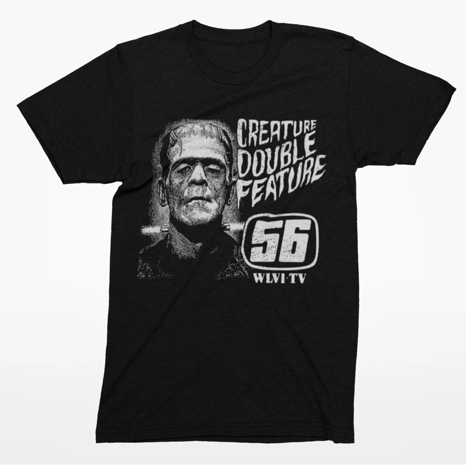 Vintage Horror Movie Fan T-Shirt – Creature Double Feature Frankenstein 56 Graph 4XL