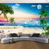 3d Beach Wall Murals Coconut Trees Wallpaper Beach Sea Birds Sailboat Murals Living Room Bedroom Wall Paper