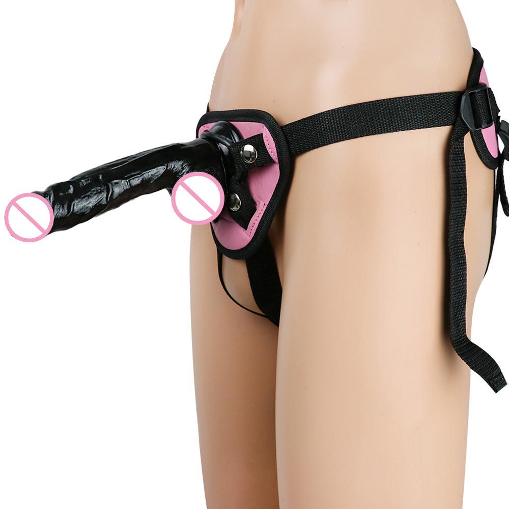 4-ring Wearing Pants Female Products Pull-up Pants Fake Penis Female Manual Masturbator