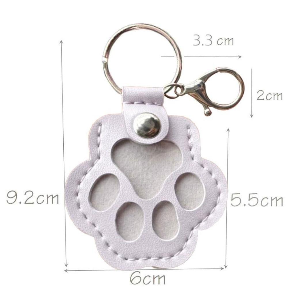 Leather keychain creative pet hair storage pendant cat and dog hair exquisite cute bag pendant