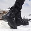 Mens High-top Winter Boots Retro Combat Boots Outdoor Boots Wear-resistant Snow Boots