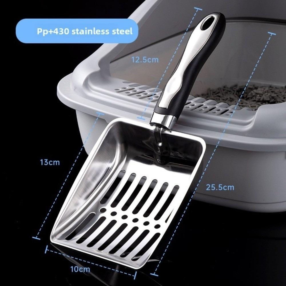 Metal Head Cat Poop Scoop Long Handle Litter Cleaner New Pet Cleaning Tool Home Use