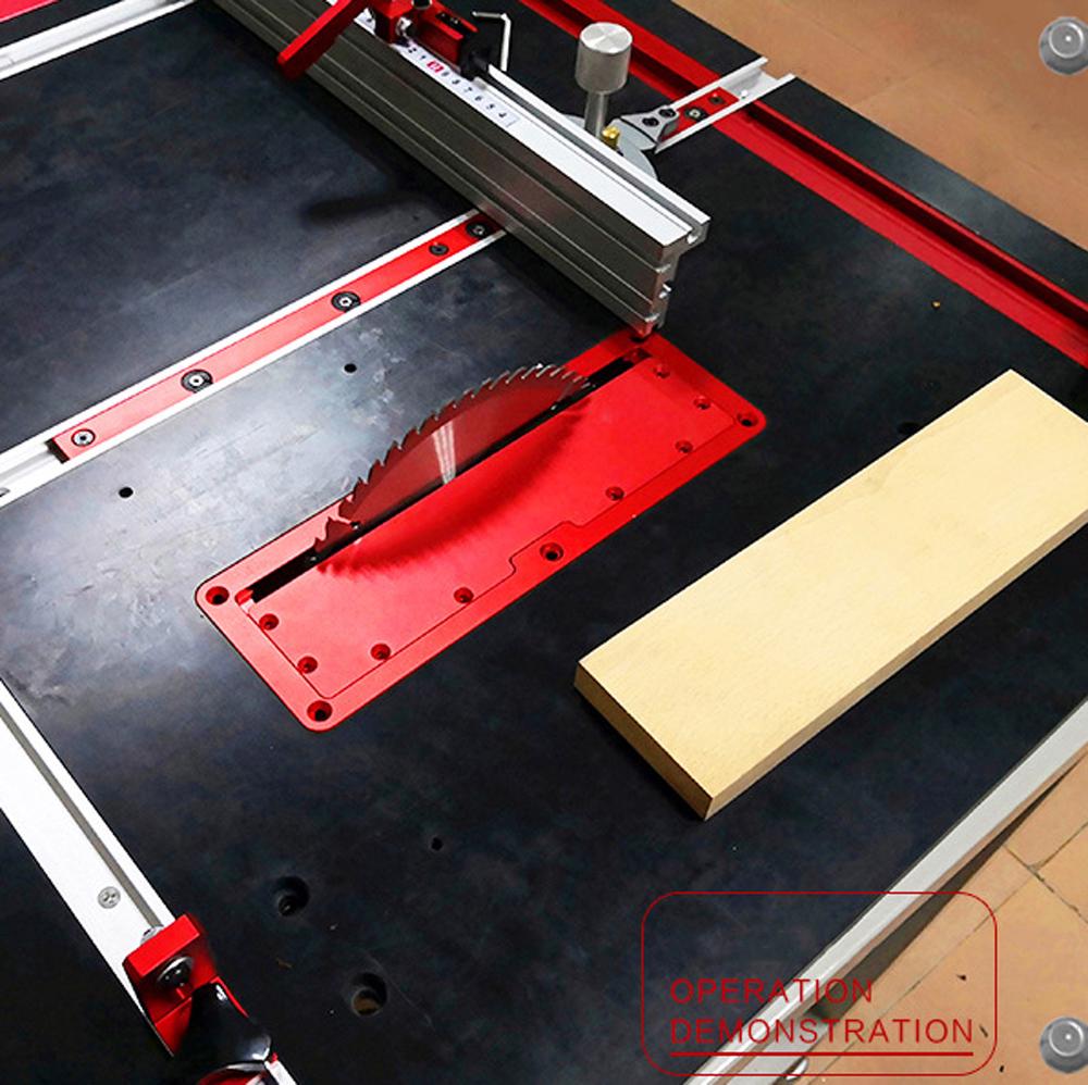 Tischsäge Elektrische Kreissäge Klappabdeckung Aluminiumlegierung Klappboden Tisch Spezielle Einlegeabdeckung