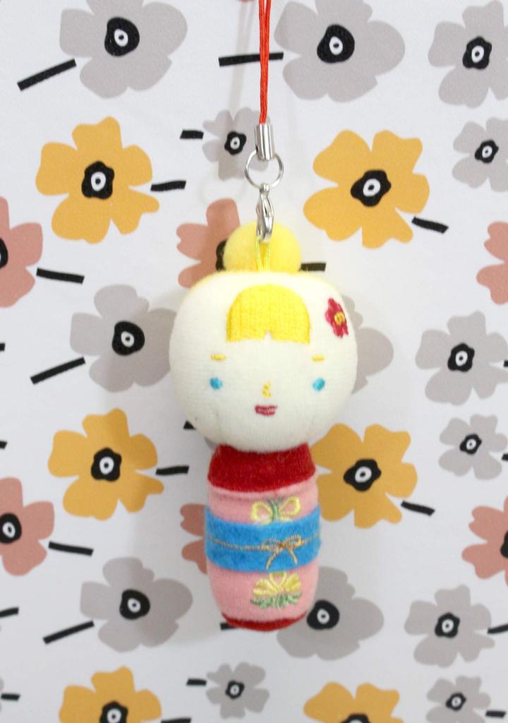 Shinada Hannari Kokeshi Doll, Peach, 3 X 2.5 X 7cm, Plush Toy, Kokeshi Doll, Miscellaneous Goods, HNK-0068M