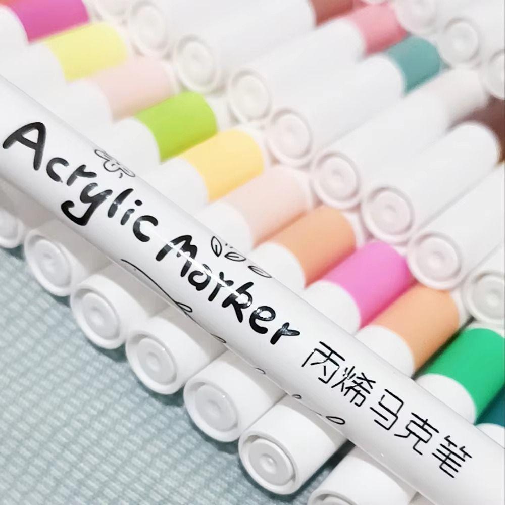 Fine Nib Acrylic Marker Pen Set Soft Tip Acrylic Paint Marker  Art Supplies