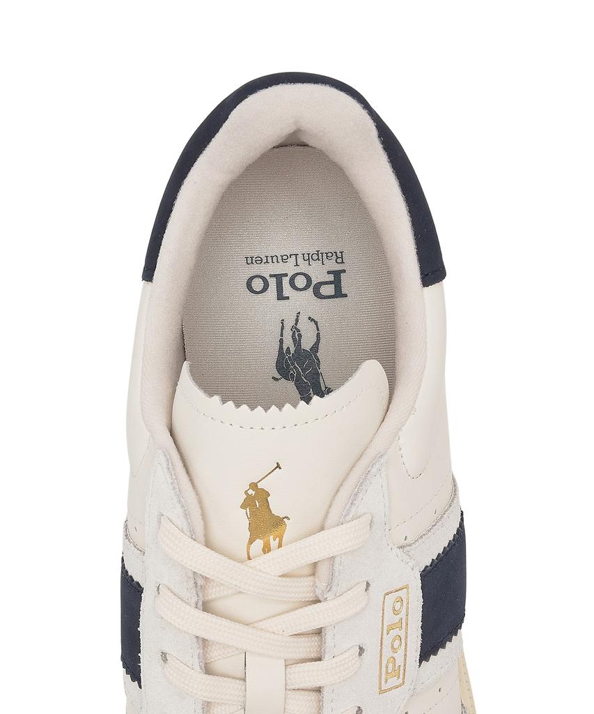Polo Ralph Lauren Heritage Aera Leather Suede Sneakers - White