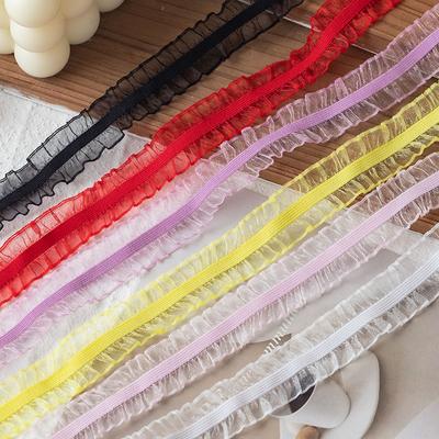 2.0Cm Two-Way Shredded Fish Fungus Color Diy Toy Doll Women'S Clothing Decorative Elastic Band