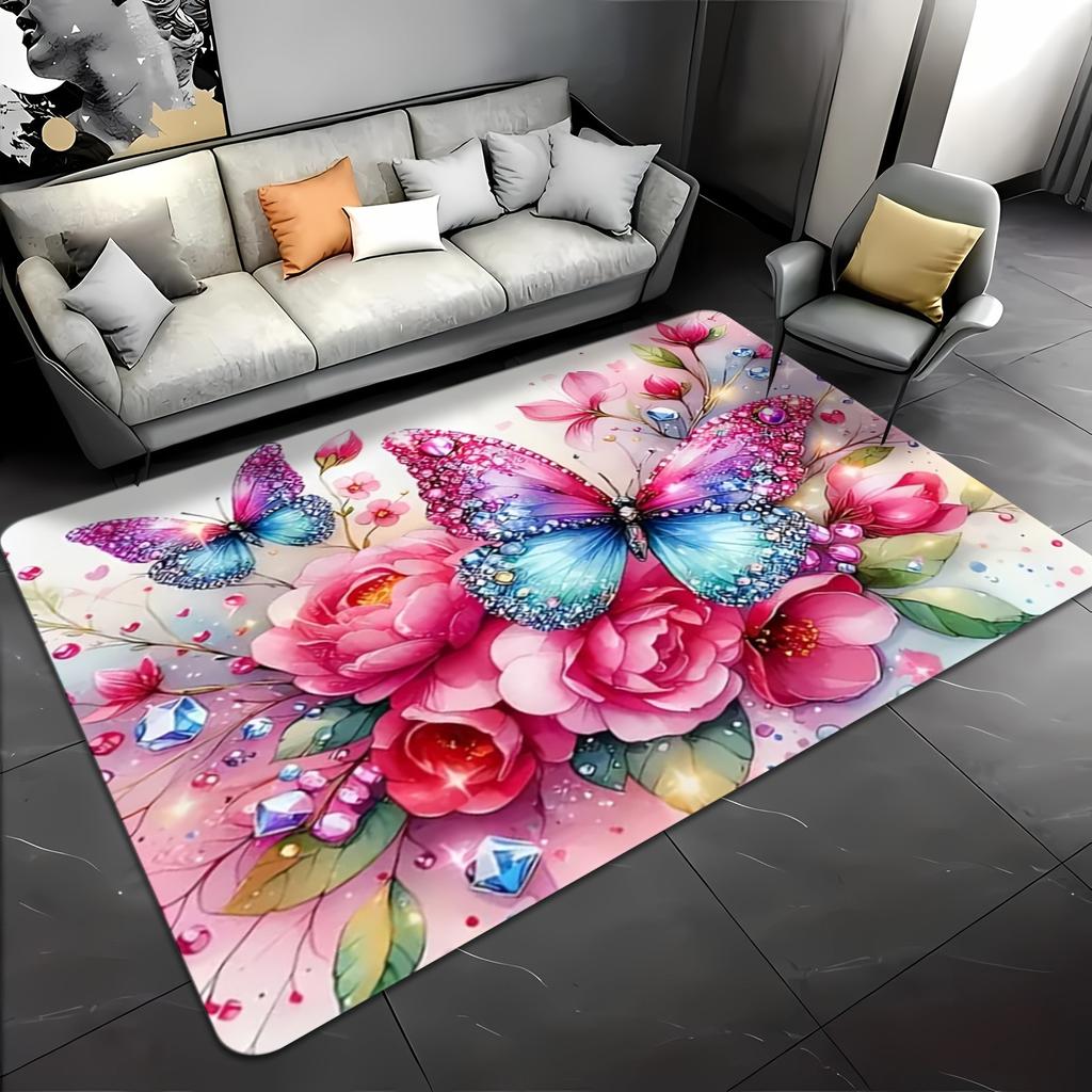 1PC Crane Pattern Kitchen Rugs Non-Slip Home Door Mats Pop Design Bathroom Rugs Bath Mat Carpet for Home Sink Laundry Decor