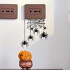 1pc Halloween Spider Switch Sticker Removable Realistic Black Spider and Web Design, for Indoor Home Decor, Living Room, Bedroom