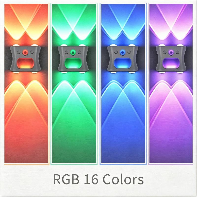 Motion Sensor Rgb Led Wall Light, Magnetic Drill-Free Night Lamp Remote Control 16 Color 3 Cct Indoor Decor Spotlight