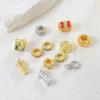 Geometric Large Hole Gold-Plated Copper Beads for DIY Bracelet & Necklace Jewelry
