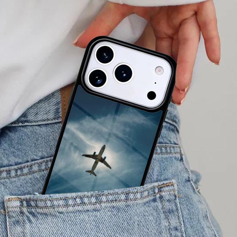 Aircraft Airplane Fly Travel soft Phone Case for iPhone 16e 15 14 13 12 17 Pro Max Plus Air 17pro Cover Coque