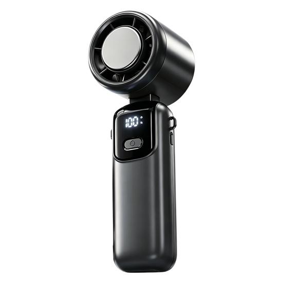 Portable Rechargeable Cooling Fan Folding Mini Desktop with LED Light Fan Adjustable Wind Speed