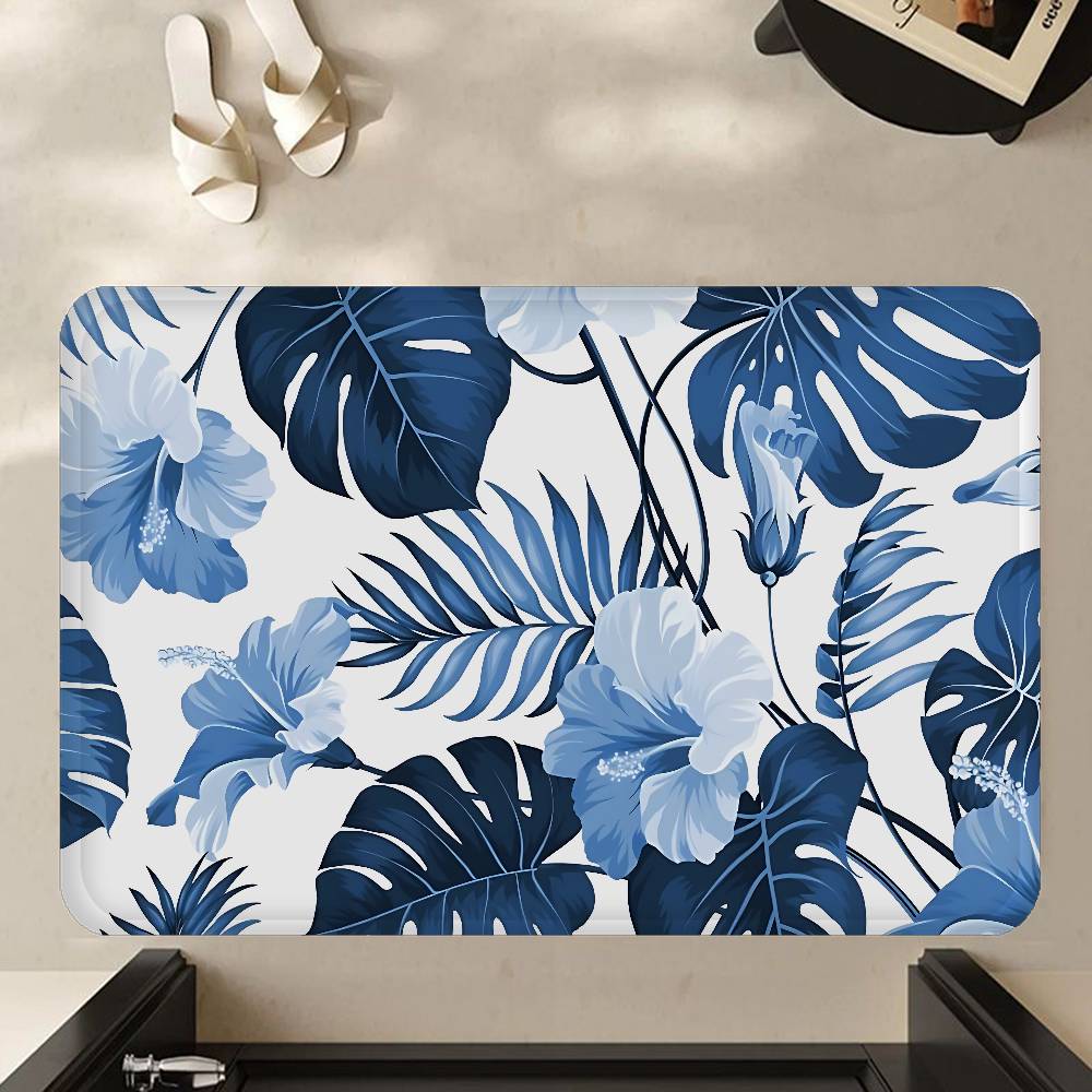 Monstera Deliciosa Decorate Entrance Door Mat Nordic Style Bedroom Living Room Doormat Home Balcony Anti-Slip Modern Home Decor
