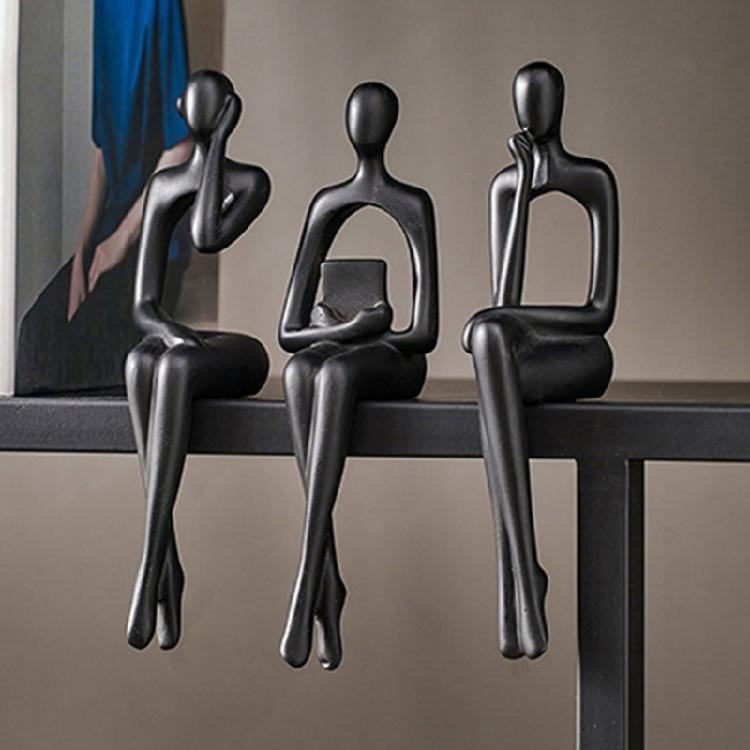 Handmade Abstract Figure Resin Craft Shelf Decors For Living Space Workstations Aesthetic Display Ornamentations