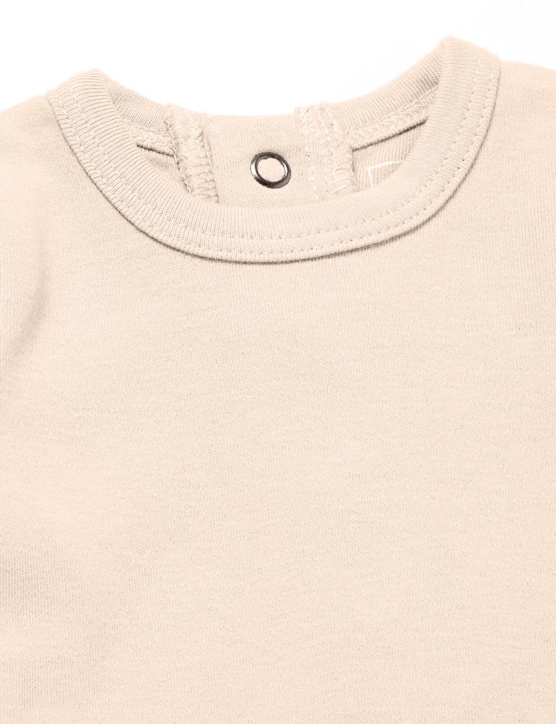 Organic Long Sleeve Bodysuit for Babies Oatmeal [L'ovedbaby] nay-331 6-9M (6-9 months)