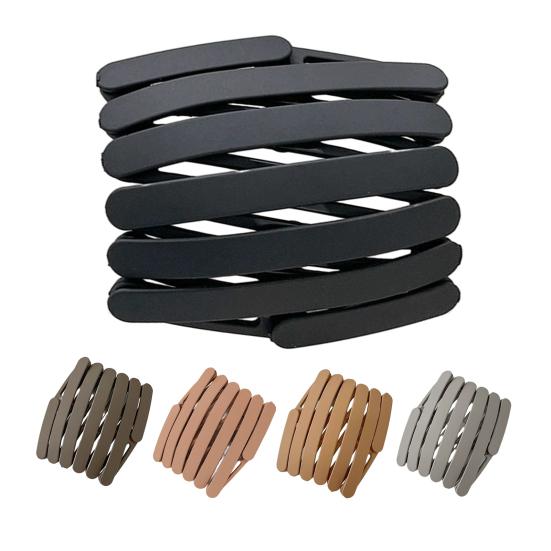 Women Headband Foldable Stretchy Portable Travel Hair Hoop Pure Color Anti-slip Teeth Bang Headband