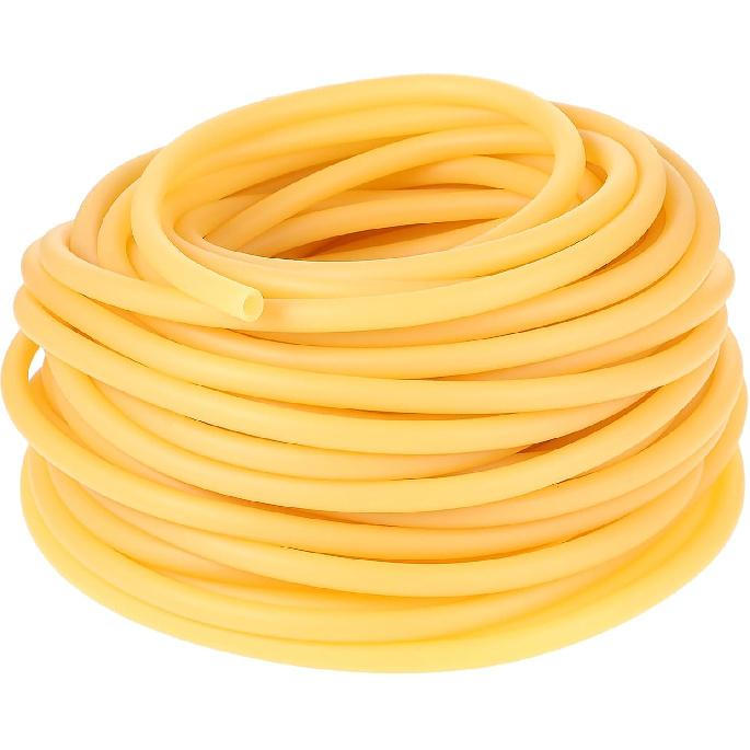 100 ft Latex Rubber Tubing 3/8 inch OD 1/4 inch ID Multicolor Natural Latex Tube Surgical Tubing Sling Rubber Band Fitness Hose, 1 Continuous Piece