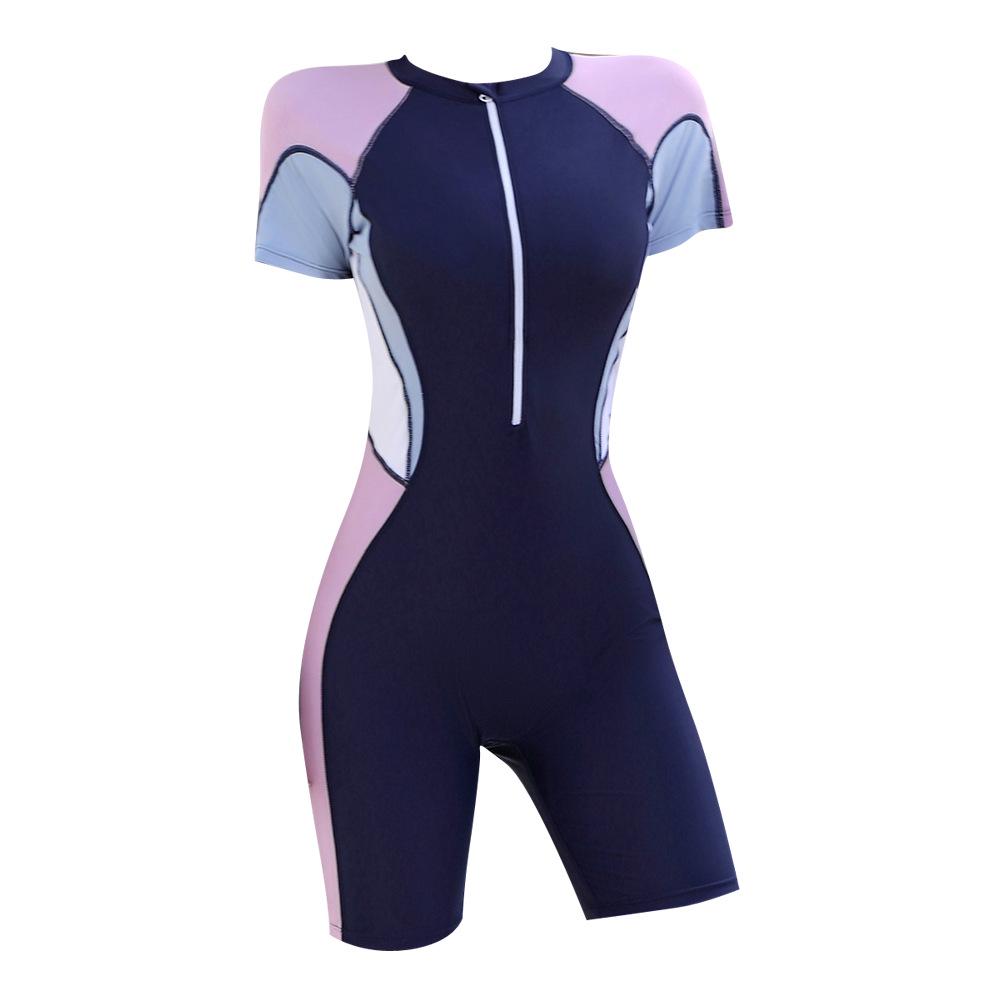 Costume da Bagno Sportivo Dimagrante da Donna a Mezza Manica, Costume da Bagno per Spiaggia e Sorgenti Termali che Copre la Pancia